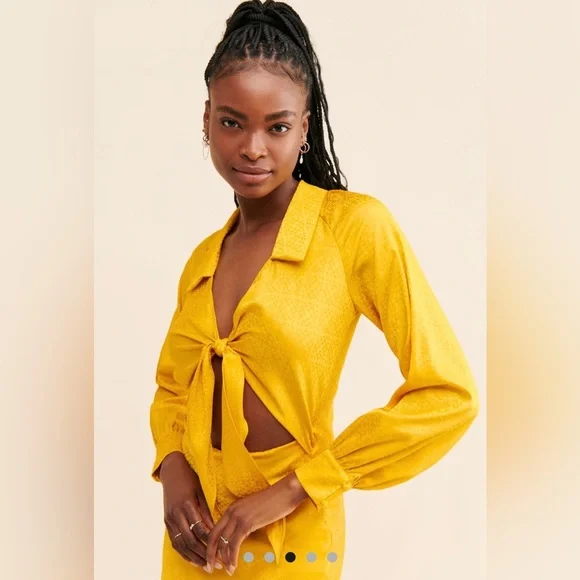 Urban Outfitters. Rare London satin tie front dress. - Picture 4 of 4